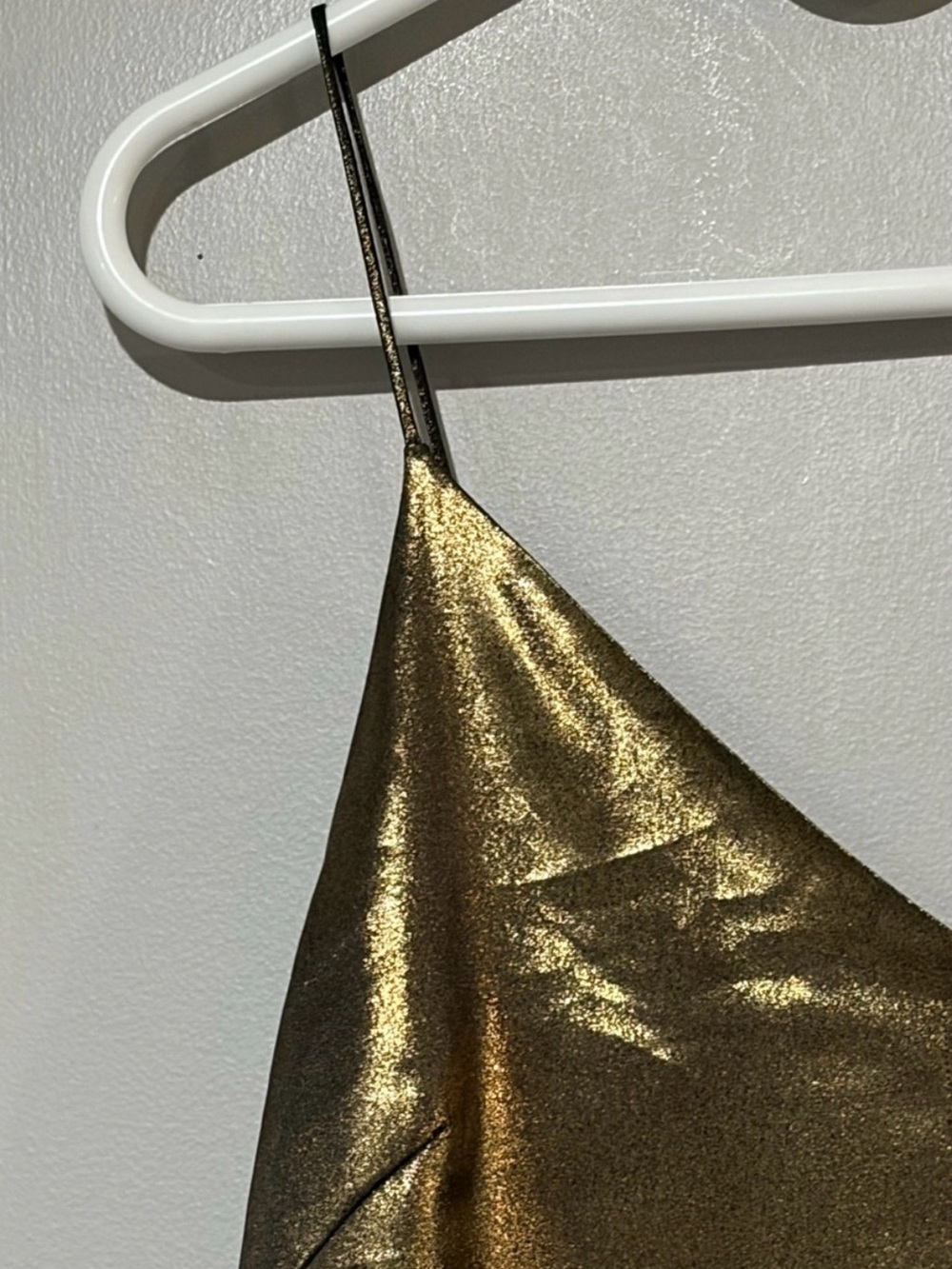 Aritzia WILFRED Free Broué Gold Metallic Slip Dress Size M - Picture 4 of 11